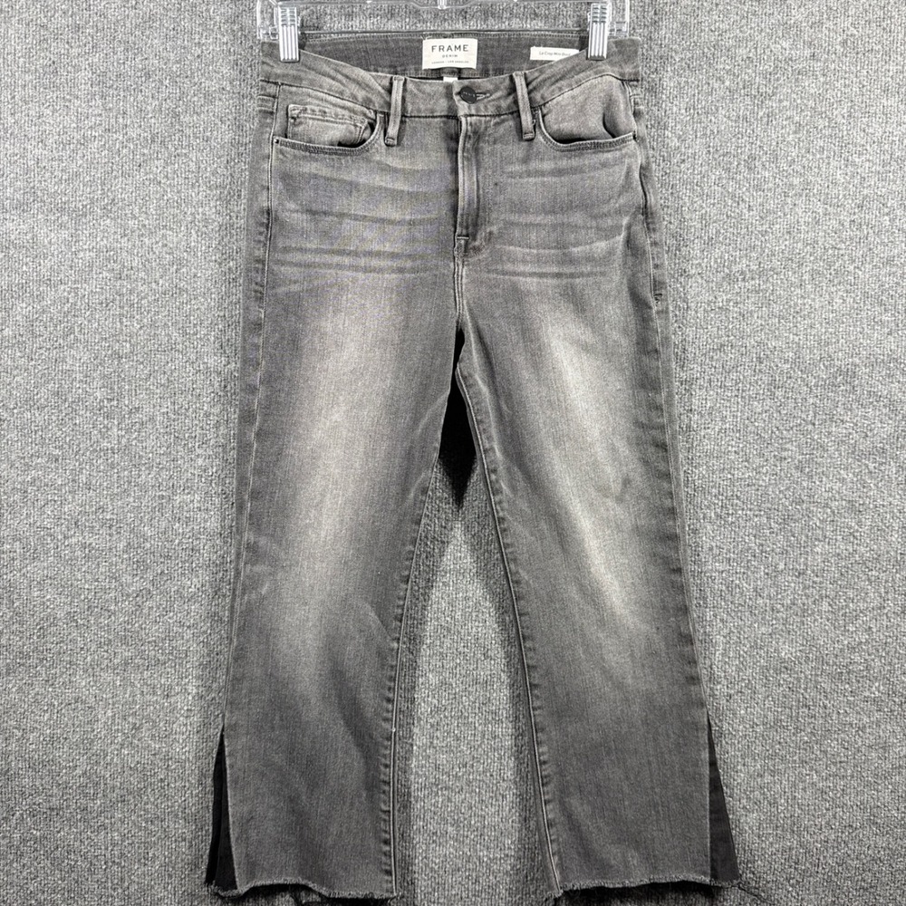 Frame Denim Women's Gray Cropped Ankle Jeans